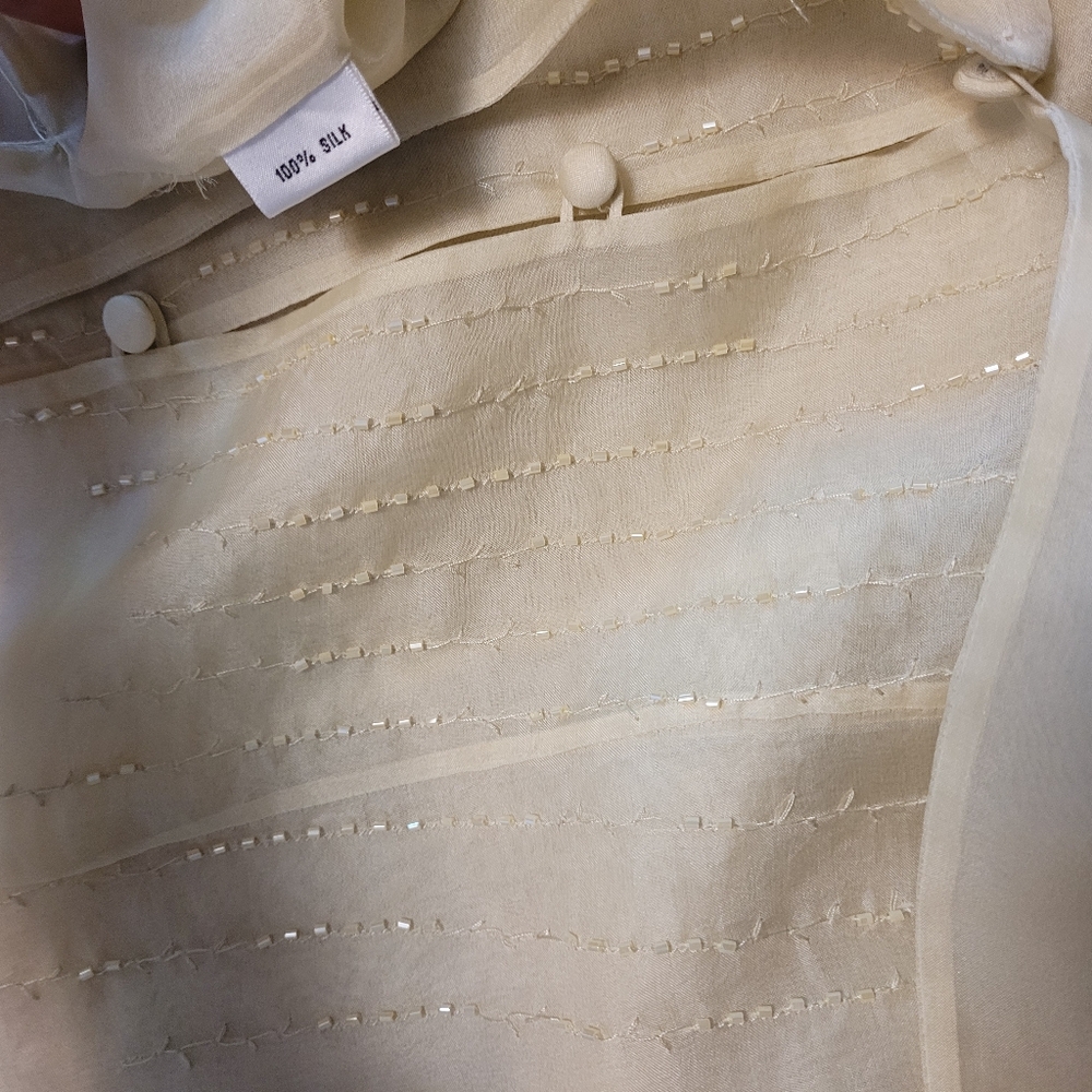 Yellow sheer silk tunic top - Picture 4 of 4